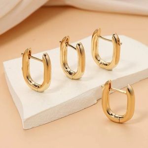1 Pair of Gold Hoop Earrings